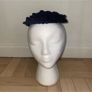 Vintage 1950s-1960s Fabric Tulip Flower Bouquet Topper Hat